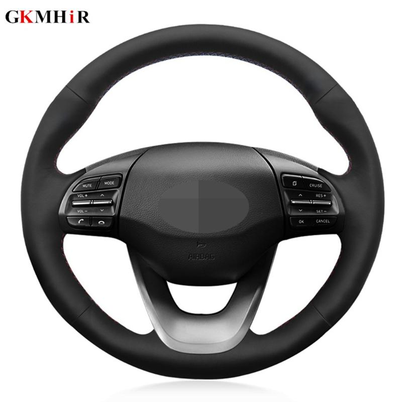 DIY Hand-stitched Black Genuine Leather Car Steering Wheel Cover For Kona 2020 2020 Accessories
DIY Hand-stitched Black Genuine Leather Car Steering Wheel Cover For Kona 2020 2020 Accessories