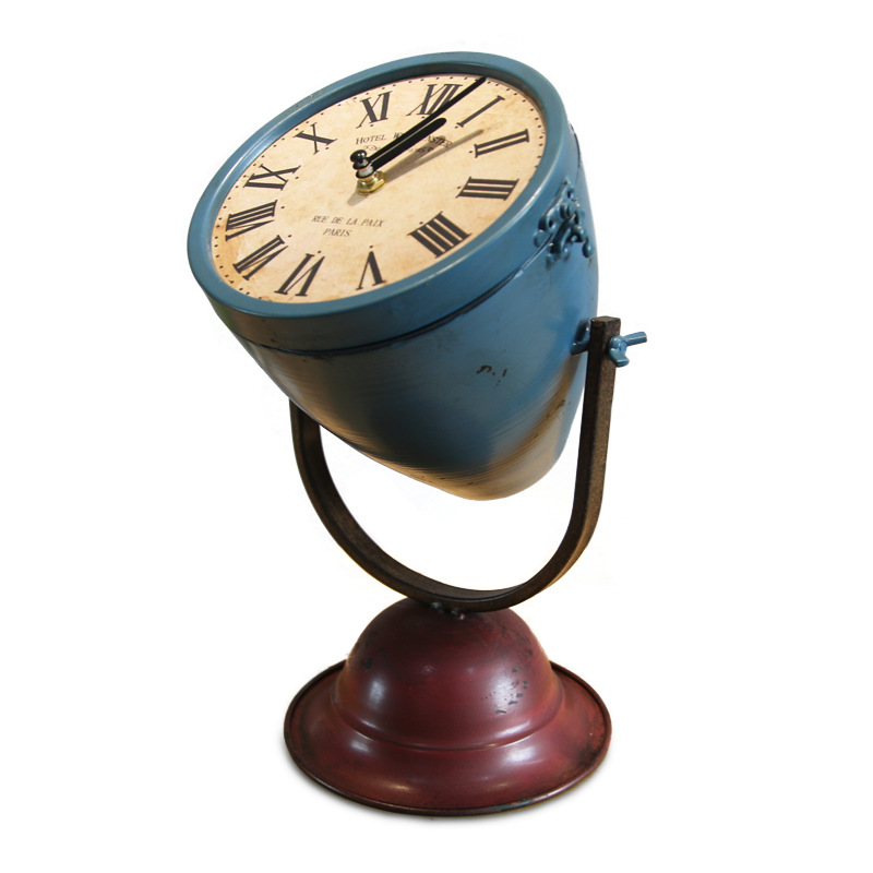Vintage Desktop Table Antique Style Searchlight Shaped Iron Clock Display Projector Desk Table Led Clock with Time 3DNZV04
Vintage Desktop Table Antique Style Searchlight Shaped Iron Clock Display Projector Desk Table Led Clock with Time 3DNZV04