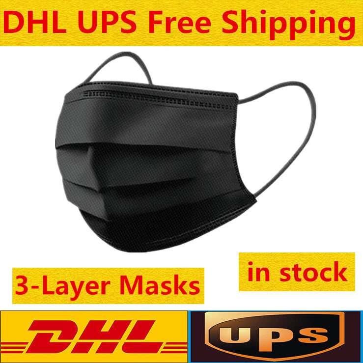 DHL Free Shipping Black Disposable Face Masks 3-Layer Protection Mask with Earloop Mouth Face Sanitary Outdoor Masks
DHL Free Shipping Black Disposable Face Masks 3-Layer Protection Mask with Earloop Mouth Face Sanitary Outdoor Masks