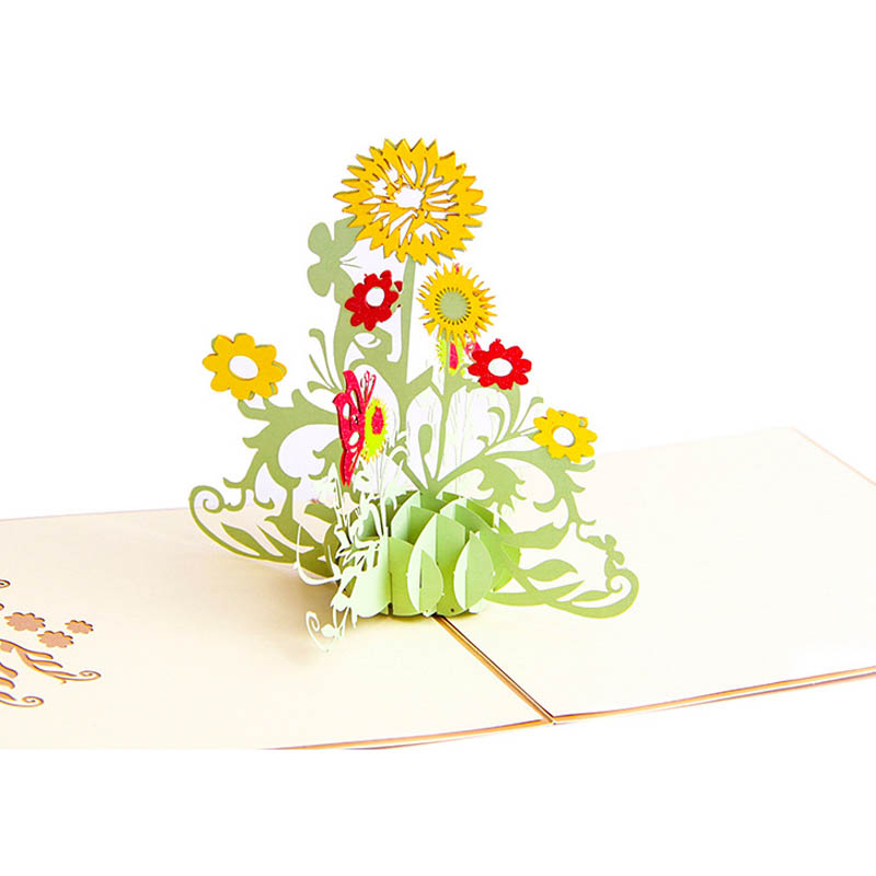 Laser Cut Paper DIY Handmade 15*15CM Three-dimensional Greeting Card 3D Sunflower Flower Happy Birthday Postcard with Envelope
Laser Cut Paper DIY Handmade 15*15CM Three-dimensional Greeting Card 3D Sunflower Flower Happy Birthday Postcard with Envelope