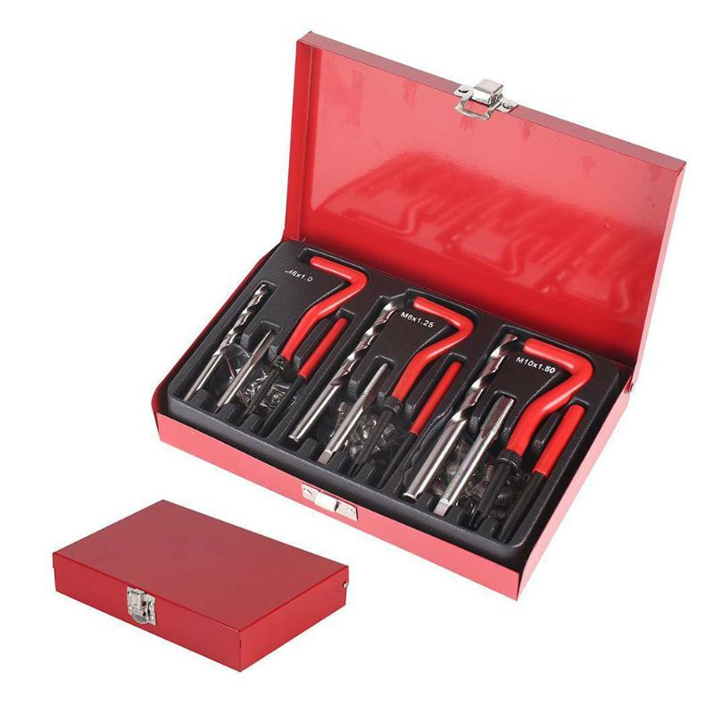88Pcs Thread Repair Set Kit Helicoil 88PCS Thread Repair Tool Set M6 M-8 M-10 Inserts Taps & Drill Bits
88Pcs Thread Repair Set Kit Helicoil 88PCS Thread Repair Tool Set M6 M-8 M-10 Inserts Taps & Drill Bits