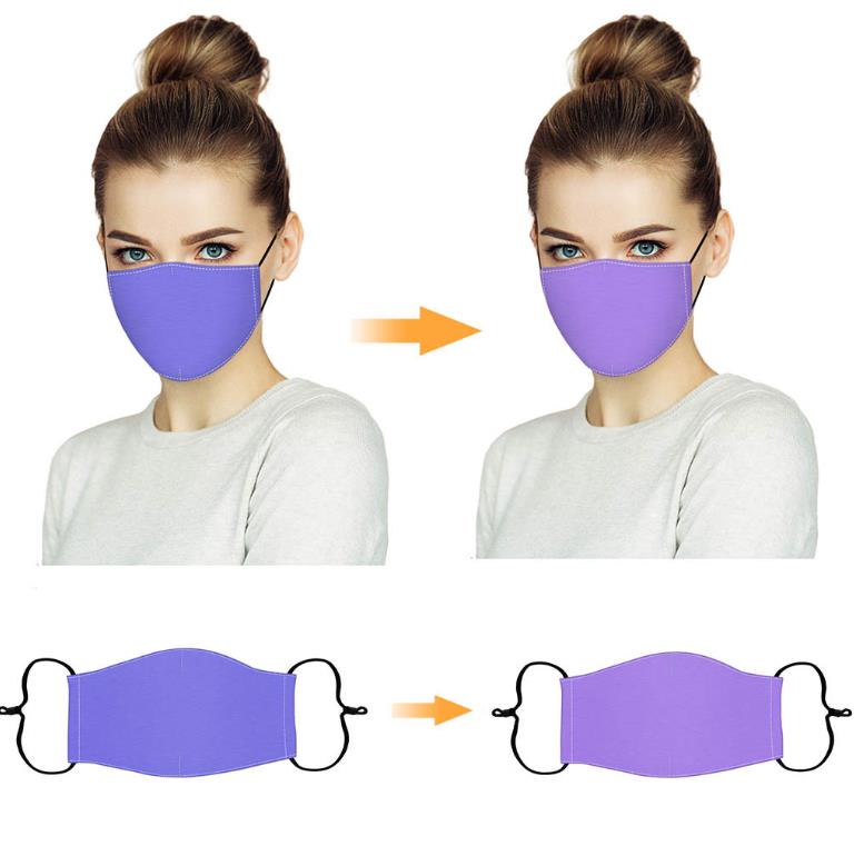 Magic color changing face mask according tempreture superfine fiber face covering adjustablue reusable washable breathable for men women