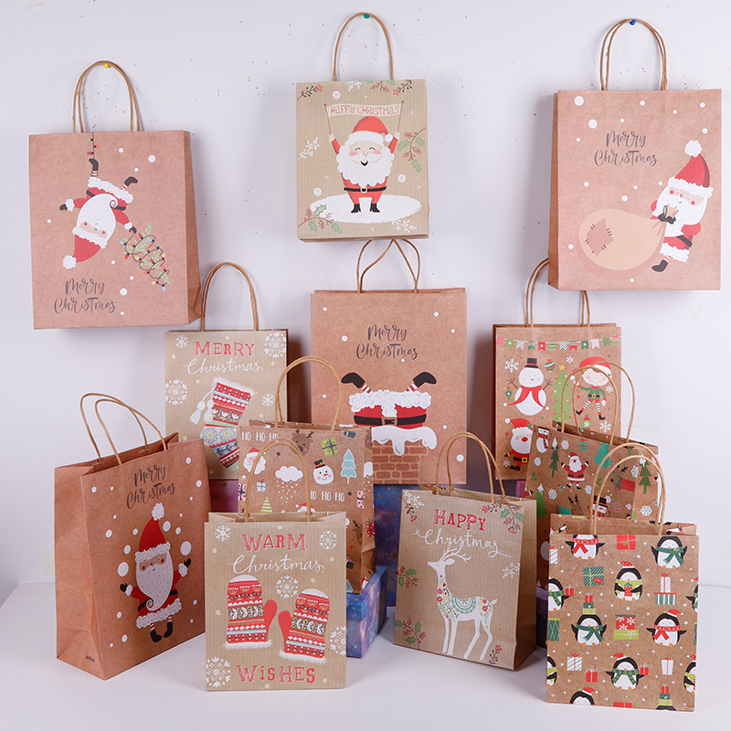 Lovely Christmas Kraft Paper Bag Creative Christmas Gift Packaging Bag Eco-friengly Shopping Bags Portable Holiday Tote Paper Bags VT1670
Lovely Christmas Kraft Paper Bag Creative Christmas Gift Packaging Bag Eco-friengly Shopping Bags Portable Holiday Tote Paper Bags VT1670