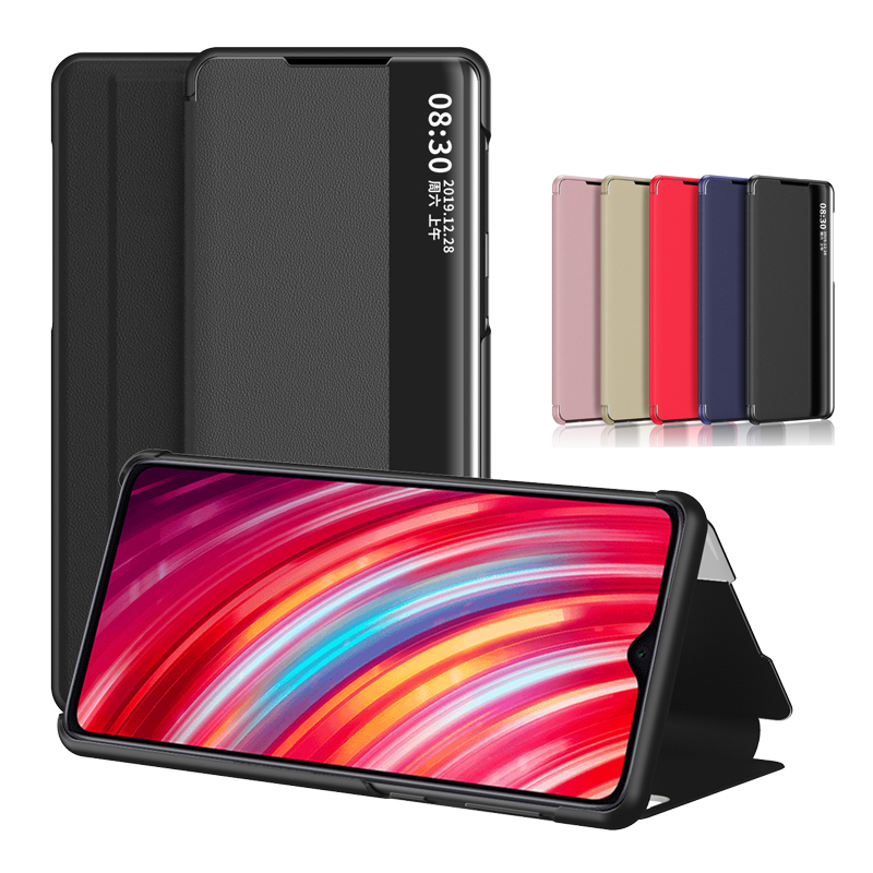 New Fashion Case For Xiaomi Mi 10 Pro CC9 CC9E A3 Lite Side Smart Window Clear View Flip Cover Redmi Note 8 Pro 9 8 8T 8A K20