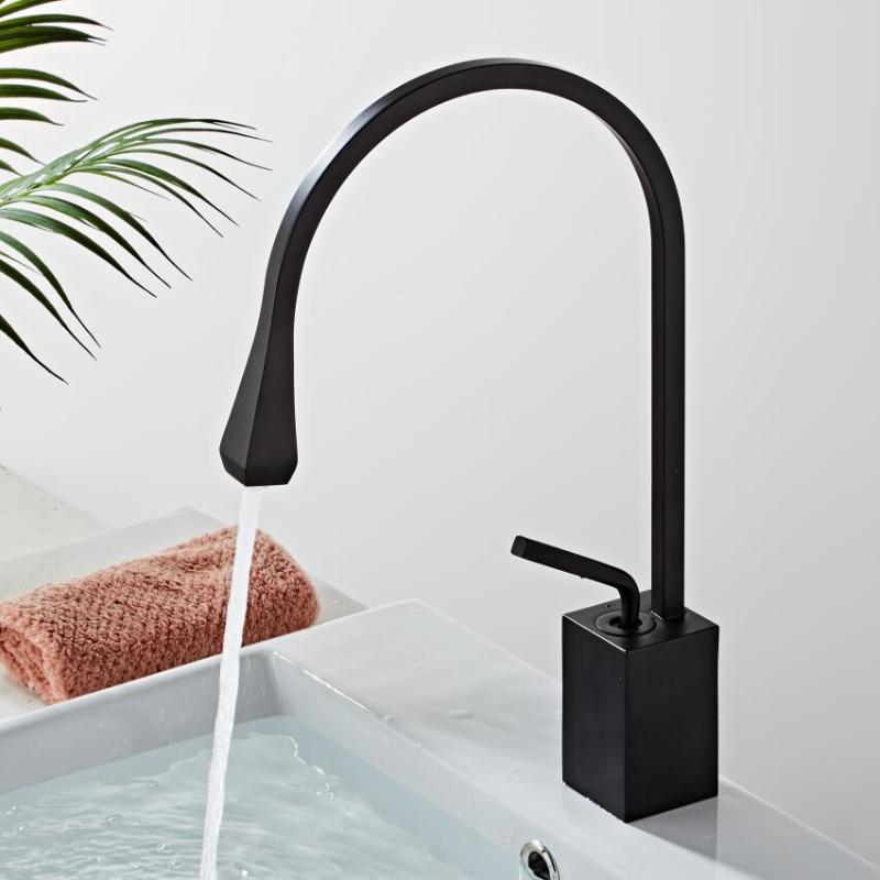 New Basin Faucet Single Lever 360 Rotation Spout Moder Brass Mixer Tap For Kitchen Or Bathroom Basin Water Sink Mixer black
New Basin Faucet Single Lever 360 Rotation Spout Moder Brass Mixer Tap For Kitchen Or Bathroom Basin Water Sink Mixer black