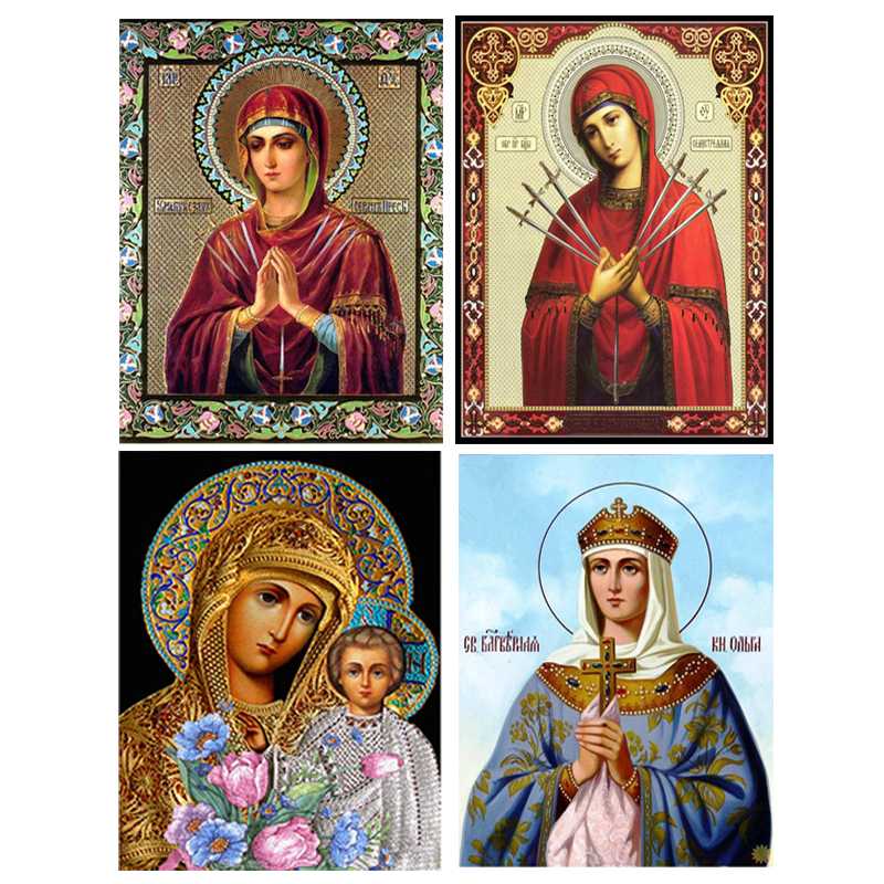 Full Square round Diamond Painting Maria diamond Picture of Rhinestones Embroidery full display Mosaic religion art
Full Square round Diamond Painting Maria diamond Picture of Rhinestones Embroidery full display Mosaic religion art