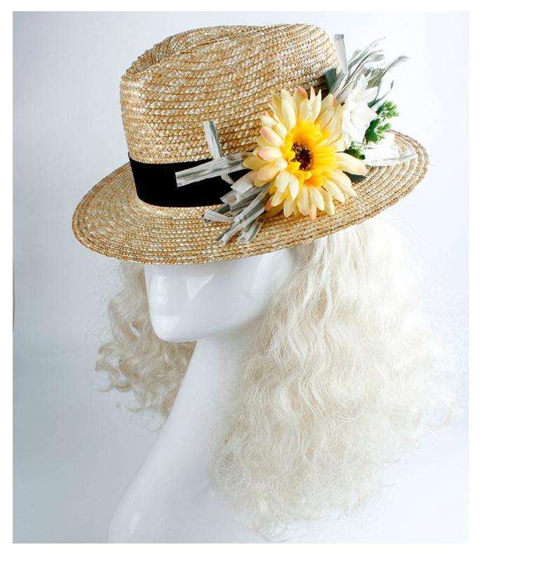 100% Handmade Women Flower Sun Hat Panama Hat Summer Wheat Straw Beach Lady Wide Brim Boater Beach Sunhat Jazz, Yellow
100% Handmade Women Flower Sun Hat Panama Hat Summer Wheat Straw Beach Lady Wide Brim Boater Beach Sunhat Jazz, Yellow