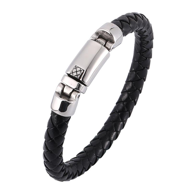 Bracelet Jewelry Men's Handmade Leather Stainless Steel Accessories By Buckle Simple and Elegant Individual Fashion High Quality
Bracelet Jewelry Men's Handmade Leather Stainless Steel Accessories By Buckle Simple and Elegant Individual Fashion High Quality