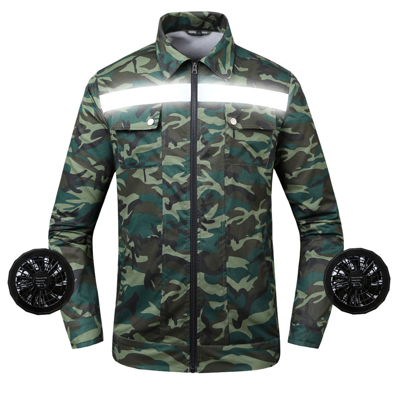 Men Women Outdoor Fishing Air Conditioning Clothes Reflective Strip Heat Resistant Cooling Fan Camouflage Jacket Hiking Jacket, Fan and usb cable
Men Women Outdoor Fishing Air Conditioning Clothes Reflective Strip Heat Resistant Cooling Fan Camouflage Jacket Hiking Jacket, Fan and usb cable
