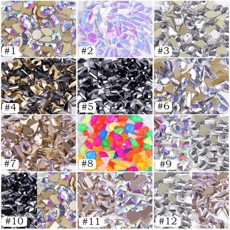 Mixed 100Pcs Crystal AB Nail Art Rhinestones Strass Shiny Glass Nail Stones Drop Shipping
Mixed 100Pcs Crystal AB Nail Art Rhinestones Strass Shiny Glass Nail Stones Drop Shipping