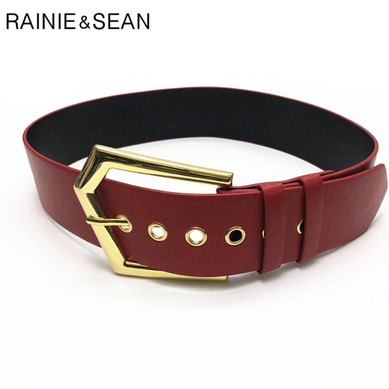 RAINIE SEAN Vintage Women Belt Wide Red Waist Belts Women Pin Buckle Faux Leather Female Trouser Belt Brand Apparel Accessories, Black
RAINIE SEAN Vintage Women Belt Wide Red Waist Belts Women Pin Buckle Faux Leather Female Trouser Belt Brand Apparel Accessories, Black