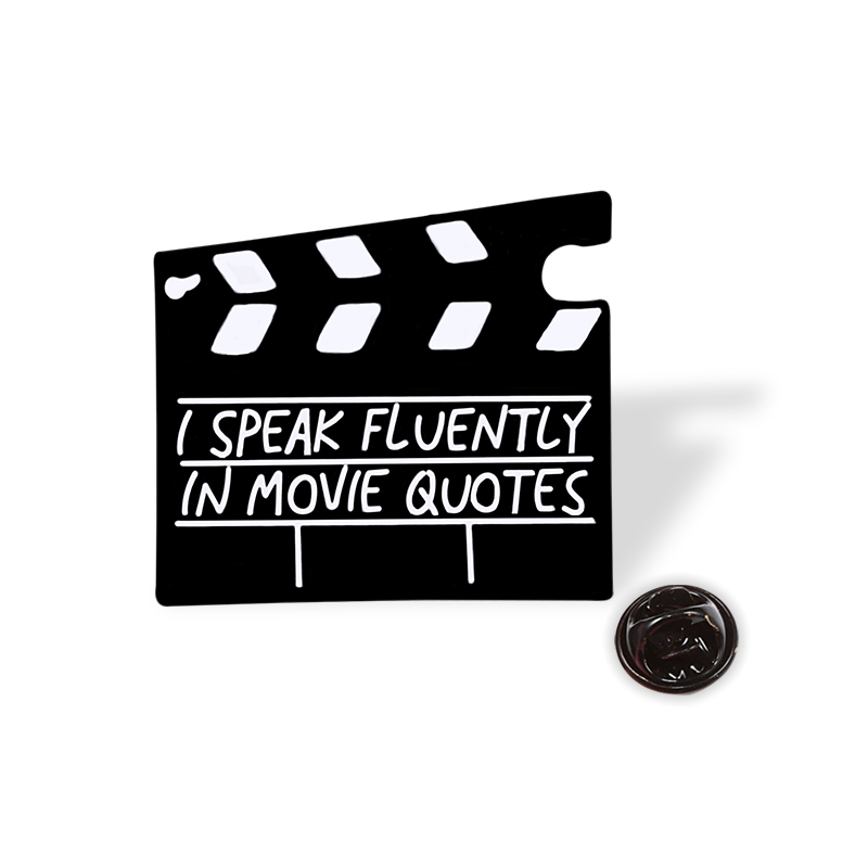 Movies Clapeboard Pins Filming Prop Record Board Brooches I Speak Fluently in Movie Quotes Black Badge for Shirts Lapel Pin Gift
Movies Clapeboard Pins Filming Prop Record Board Brooches I Speak Fluently in Movie Quotes Black Badge for Shirts Lapel Pin Gift