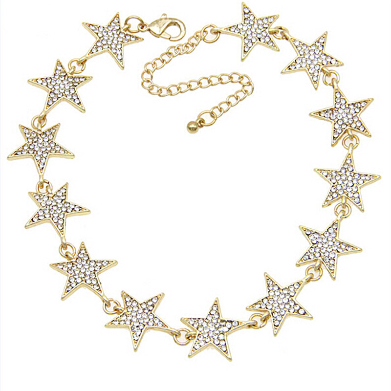 Rhinestone Star Collar Chokers Necklace Statement Jewelry luxury Necklaces For Women
Rhinestone Star Collar Chokers Necklace Statement Jewelry luxury Necklaces For Women
