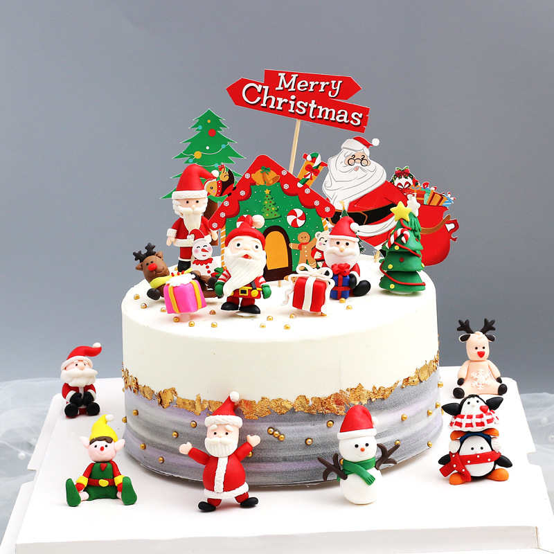 Cute Cartoon Christmas Cake Ornaments Santa Claus Deer Snoeman XMAS Tree Cake Toppers Decoration for Happy New Year 2020
Cute Cartoon Christmas Cake Ornaments Santa Claus Deer Snoeman XMAS Tree Cake Toppers Decoration for Happy New Year 2020