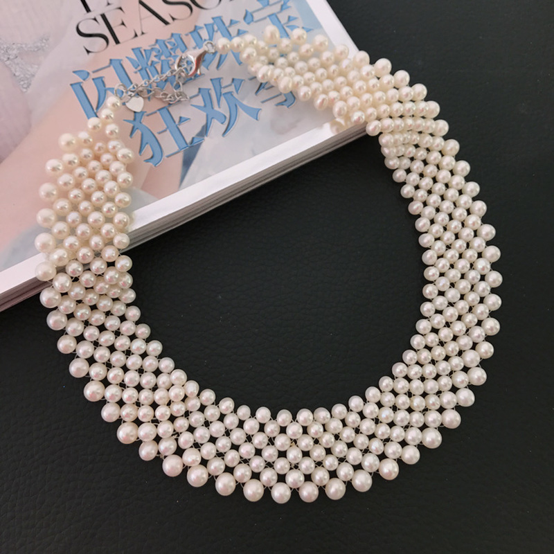 2020 New 4-6mm 7 Rows Freshwater Pearl Necklaces Women Small Pearls Fancy Necklaces Girls Gift
2020 New 4-6mm 7 Rows Freshwater Pearl Necklaces Women Small Pearls Fancy Necklaces Girls Gift