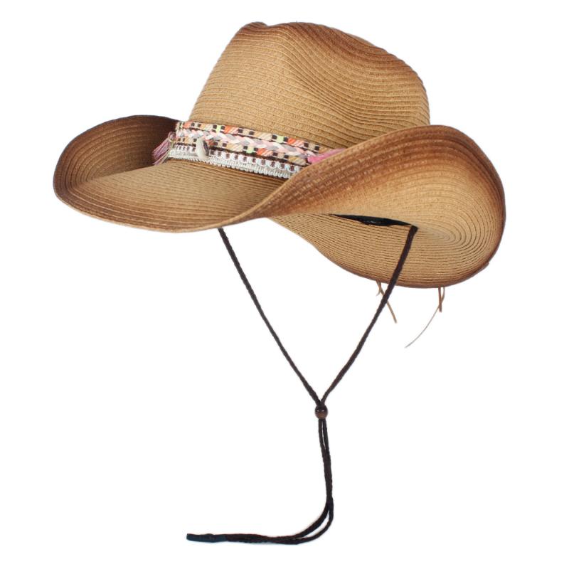 2020 Fashion Women Hollow Western Cowboy Hat Lady Summer Straw Tassel Sombrero Hombre Beach Cowgirl Jazz Sun Hat, Khaki
2020 Fashion Women Hollow Western Cowboy Hat Lady Summer Straw Tassel Sombrero Hombre Beach Cowgirl Jazz Sun Hat, Khaki