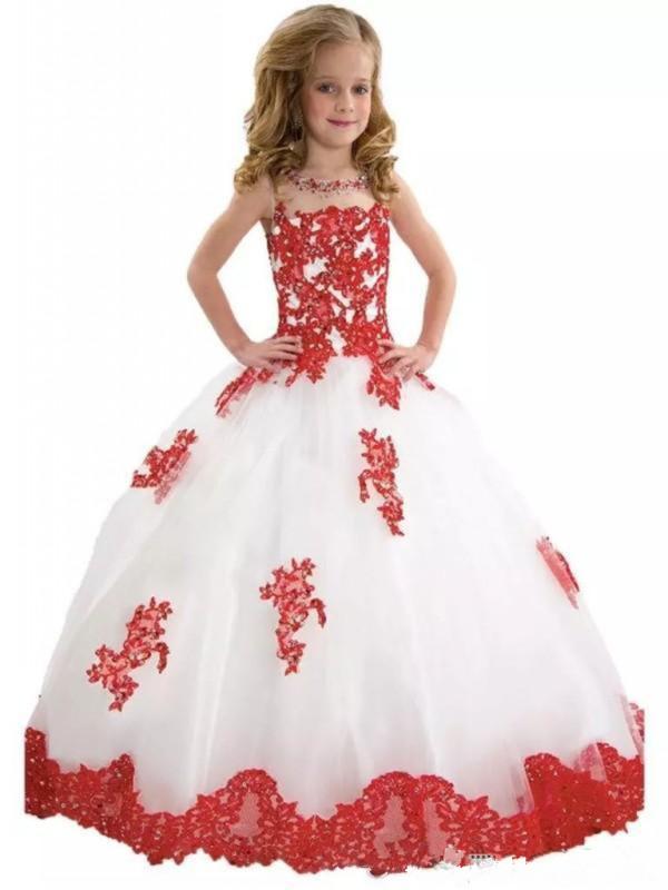 Elegant Flower Girl Dresses Communion Pageant Gowns Kids Lace Applique Tulle Sleeveless For Wedding Girl Birthday Party Dresses, White
Elegant Flower Girl Dresses Communion Pageant Gowns Kids Lace Applique Tulle Sleeveless For Wedding Girl Birthday Party Dresses, White