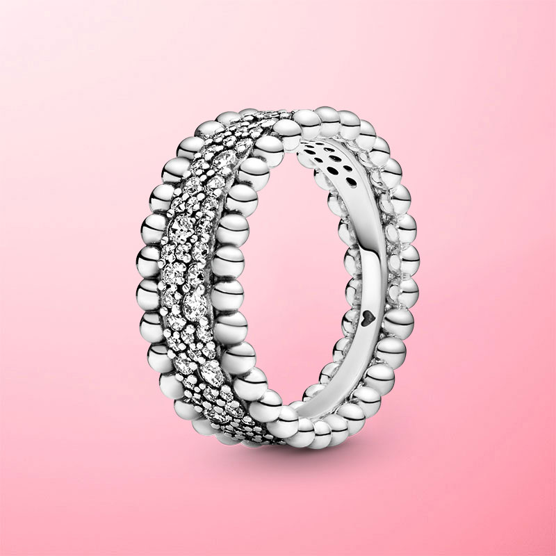 Luxury 925 Sterling Silver Beaded Pave Band Ring For Women Original 925 Silver Rings Brand Wedding Jewelry Gift
Luxury 925 Sterling Silver Beaded Pave Band Ring For Women Original 925 Silver Rings Brand Wedding Jewelry Gift