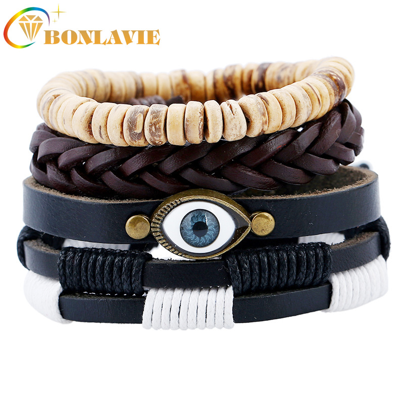 Turkish Evil Eye Men's Bracelet Bangle Coconut Shell Weave Genuine Leather Multilayers Bracelet Set Vintage Ethic Men Wristband
Turkish Evil Eye Men's Bracelet Bangle Coconut Shell Weave Genuine Leather Multilayers Bracelet Set Vintage Ethic Men Wristband
