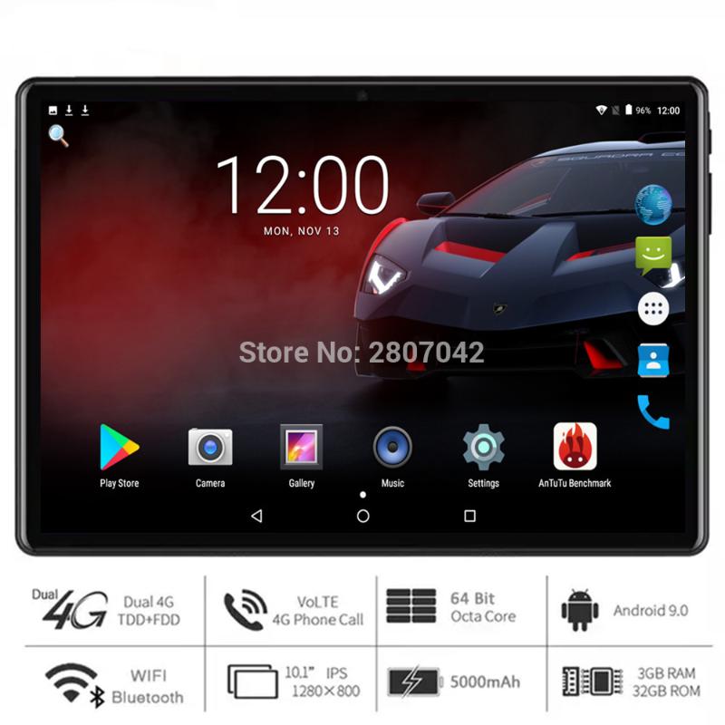 2020 Newest Tablet PC 10 Inch Android 9.0 Octa Core 3GB + 32GB ROM 4G FDD LTE Dual SIM 2.5D Glass Screen WiFi Bluetooth GPS, Black
2020 Newest Tablet PC 10 Inch Android 9.0 Octa Core 3GB + 32GB ROM 4G FDD LTE Dual SIM 2.5D Glass Screen WiFi Bluetooth GPS, Black
