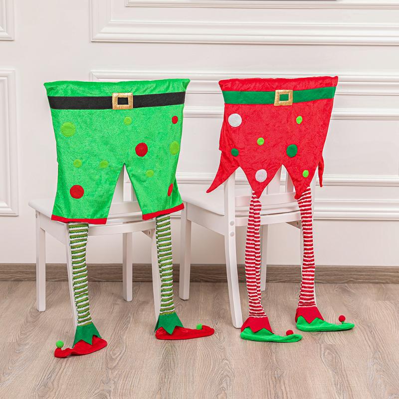 Christmas decoration red green long-legged pants elf chair cover holiday home hotel restaurant chair cover decoration
Christmas decoration red green long-legged pants elf chair cover holiday home hotel restaurant chair cover decoration