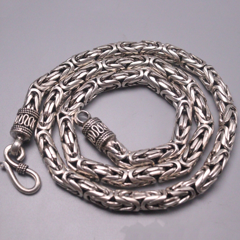 S925 Sterling Silver Necklace Women Men Luck Byzantine Chain Necklace 7mmW 22inch 115-120g
S925 Sterling Silver Necklace Women Men Luck Byzantine Chain Necklace 7mmW 22inch 115-120g