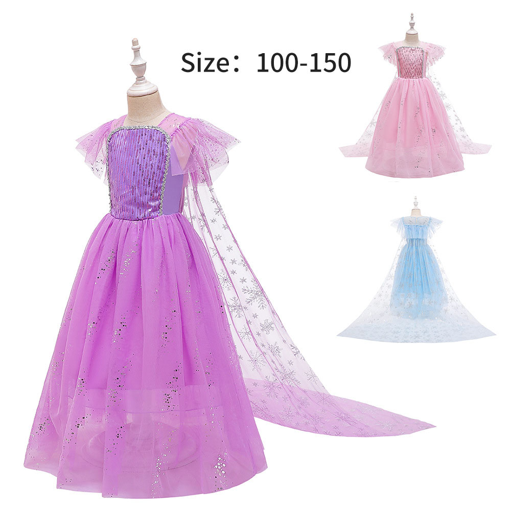 Girls Dresses Rapunzel Ice Snow 2 Princess Cloak Dresses For Clothes Girl Birthday Party Dress Costumes Kids Beaded Sequin Dress, As the picture1
Girls Dresses Rapunzel Ice Snow 2 Princess Cloak Dresses For Clothes Girl Birthday Party Dress Costumes Kids Beaded Sequin Dress, As the picture1