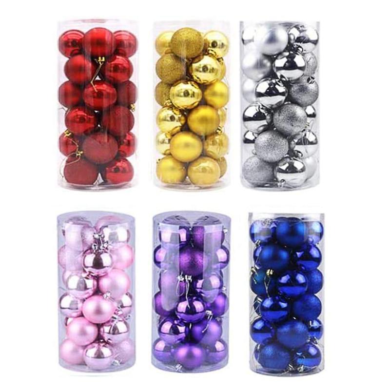 24pcs 3cm Glitter Christmas Tree Ball Baubles Colorful Xmas Party Home Garden Christmas Tree Balls Decoration Supplies
24pcs 3cm Glitter Christmas Tree Ball Baubles Colorful Xmas Party Home Garden Christmas Tree Balls Decoration Supplies