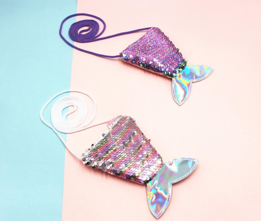 Mermaid Tail Girl Sequins Shoulder Bag Handbag Evening Bag Fish Tail Purse Birthday Party Gift christmas stocking filler