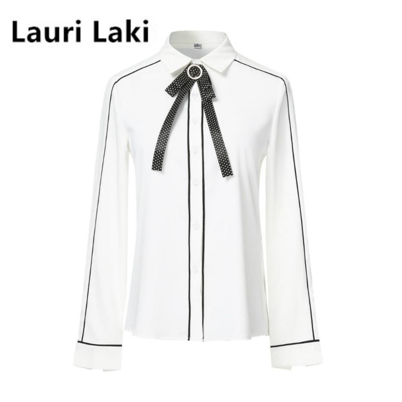 Lauri Laki Chiffon Formal Blouse Women Office Wear Elegant Vintage Work Wear Black White Long Sleeve Shirts Mujer Autumn 2020
Lauri Laki Chiffon Formal Blouse Women Office Wear Elegant Vintage Work Wear Black White Long Sleeve Shirts Mujer Autumn 2020