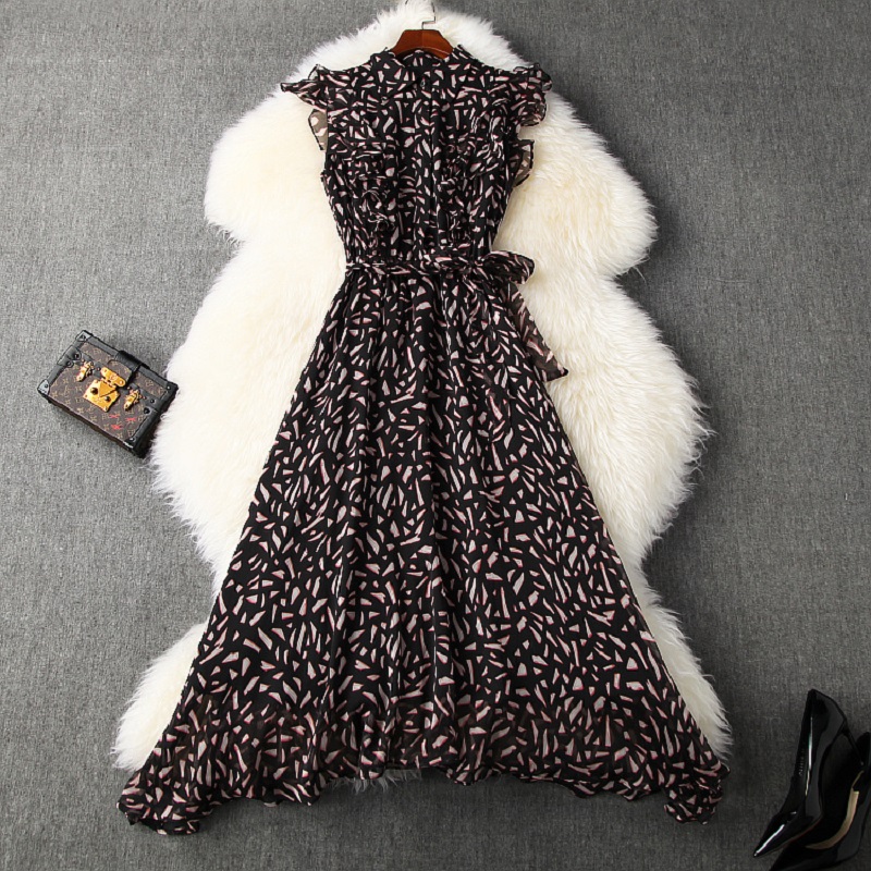 2020 NEW spring summer ladies work shirt dresses On vacation Long party dress Club Women womanliness Ruffle Lovely Chiffon Dress, Black
2020 NEW spring summer ladies work shirt dresses On vacation Long party dress Club Women womanliness Ruffle Lovely Chiffon Dress, Black