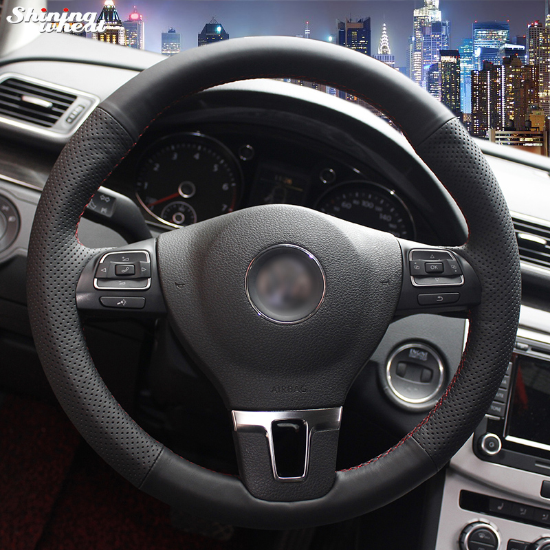 Black Artificial leather Steering Wheel Cover for Volkswagen VW Gol Tiguan Passat B7 CC Touran Magotan Sagitar car accessories
Black Artificial leather Steering Wheel Cover for Volkswagen VW Gol Tiguan Passat B7 CC Touran Magotan Sagitar car accessories