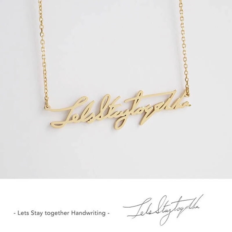 Handwriting Necklace Custom Necklaces Personalized Name Necklaces Jewelry Personality Letter Necklaces A Persons Handwriting MX200810
Handwriting Necklace Custom Necklaces Personalized Name Necklaces Jewelry Personality Letter Necklaces A Persons Handwriting MX200810
