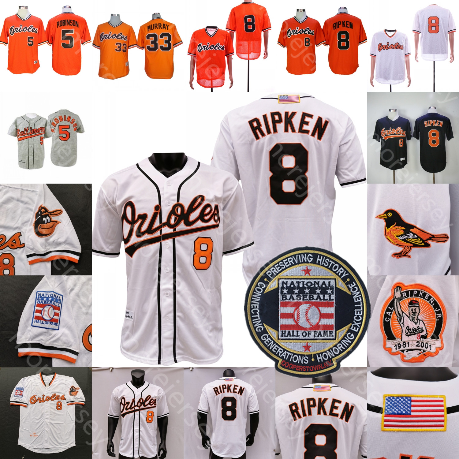 Cal Ripken Jersey Eddie Murray Brooks Robinson 2001 Baseball Hall Of Fame Patch Orange Black White Pullover Button All Sttiched Size M-3XL, Mesh bp white
Cal Ripken Jersey Eddie Murray Brooks Robinson 2001 Baseball Hall Of Fame Patch Orange Black White Pullover Button All Sttiched Size M-3XL, Mesh bp white