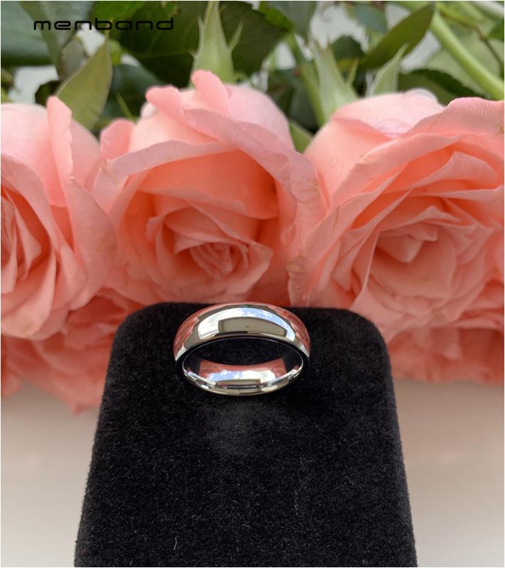 Shiny Dome Ring Women Tungsten Wedding Band High Polished Finish 6MM Ring Box Available
