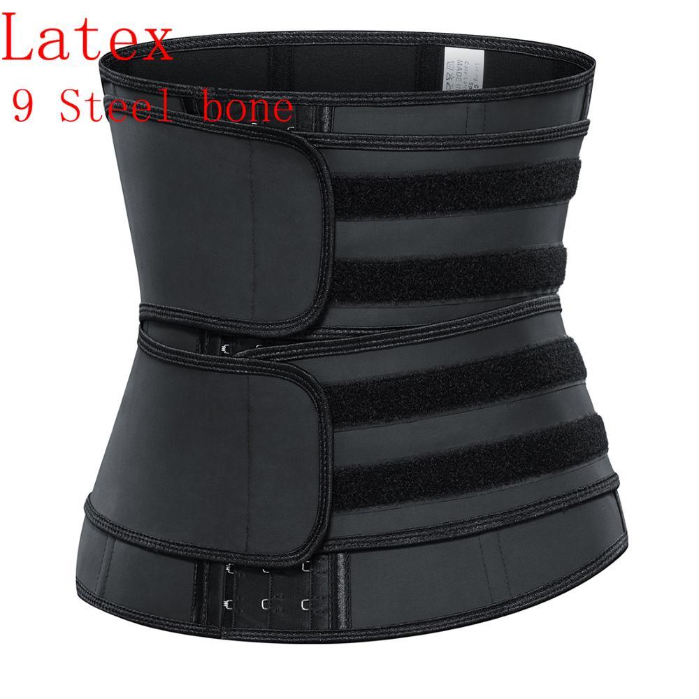 latex Waist trainer Slimming Belt Latex waist cincher corset modeling strap Colombian Girdle body shaper corset binders shaper T200915