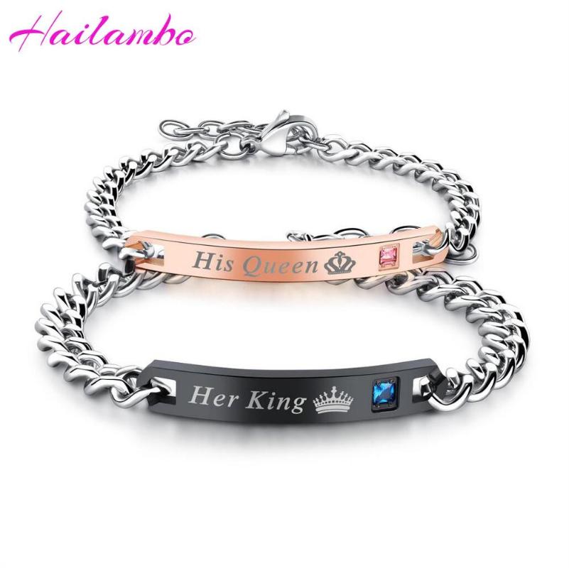 New Arrival Classic His Queen Her King Lover's Bracelet Fashion His Beauty Her Beast Cute Romantic for Lover's Girl Bangle #11
New Arrival Classic His Queen Her King Lover's Bracelet Fashion His Beauty Her Beast Cute Romantic for Lover's Girl Bangle #11