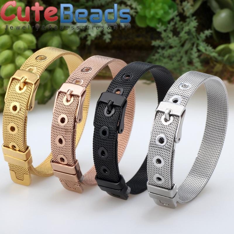 8/10/12/14/16 /18mm Silver color/Black Female Stainless Steel Charm Mesh Bracelet Simple Adjustable Bracelet Jewelry Making DIY
8/10/12/14/16 /18mm Silver color/Black Female Stainless Steel Charm Mesh Bracelet Simple Adjustable Bracelet Jewelry Making DIY
