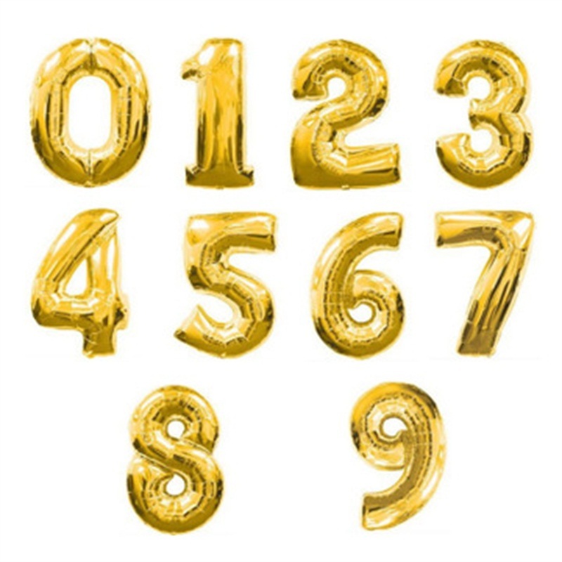 32 Inches Number Balloon Birthday Party Decorations Wedding Home Banquet Aluminum Foil Balloons Globos