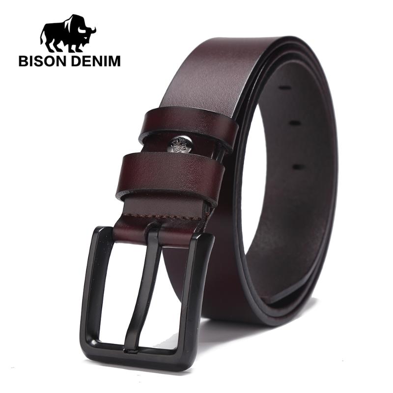 BISON DENIM New 100% cowhide genuine leather Belts Vintage men belt for gift men's leather belt cinturon hombre W71153, Brown
BISON DENIM New 100% cowhide genuine leather Belts Vintage men belt for gift men's leather belt cinturon hombre W71153, Brown