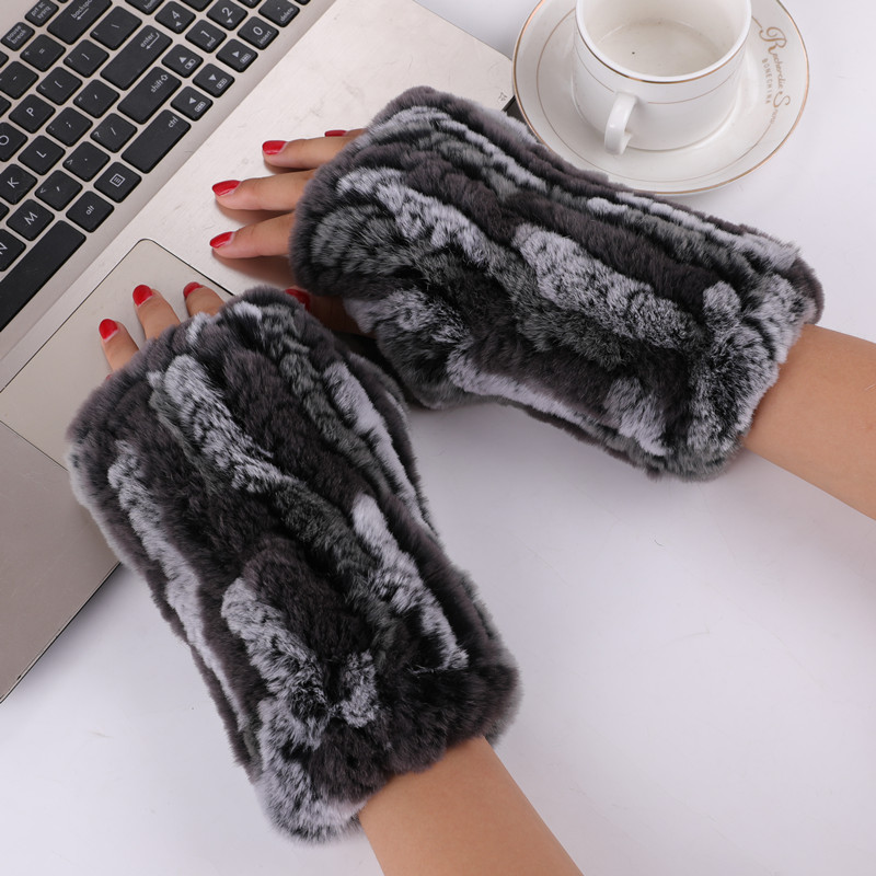 Women's 100% Real Rex Fur Knitted Gloves Ladies Winter Warm Fingerless Mittens Fluffy Soft
Women's 100% Real Rex Fur Knitted Gloves Ladies Winter Warm Fingerless Mittens Fluffy Soft