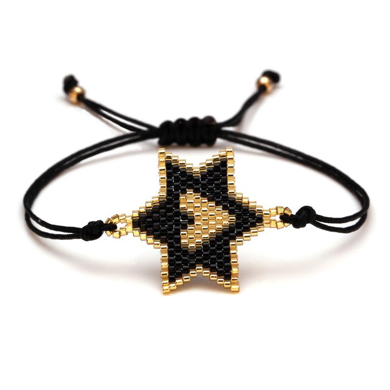Japan MIYUKI Glass Seed Beads Jewish Six Pointed Star Love Heart Woven Friendship Bracelet Women Men Black String Boho Jewelry
Japan MIYUKI Glass Seed Beads Jewish Six Pointed Star Love Heart Woven Friendship Bracelet Women Men Black String Boho Jewelry