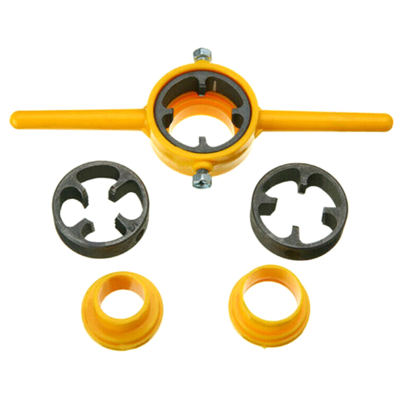 PVC Thread Maker Yellow Pipe Threader Tool Set 1/2" 3/4" 1" NPT Tube JA55 
PVC Thread Maker Yellow Pipe Threader Tool Set 1/2" 3/4" 1" NPT Tube JA55