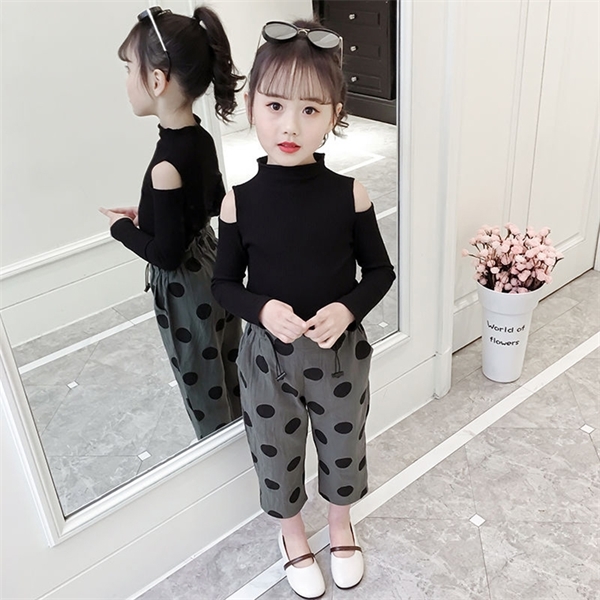Girl Clothes Set Size For 2T 3 4 5 6 7 8 9 10 Years Long Sleeve Pants 2Pcs Suits Fashion Baby Girls Bodysuit Kids Clothing Set