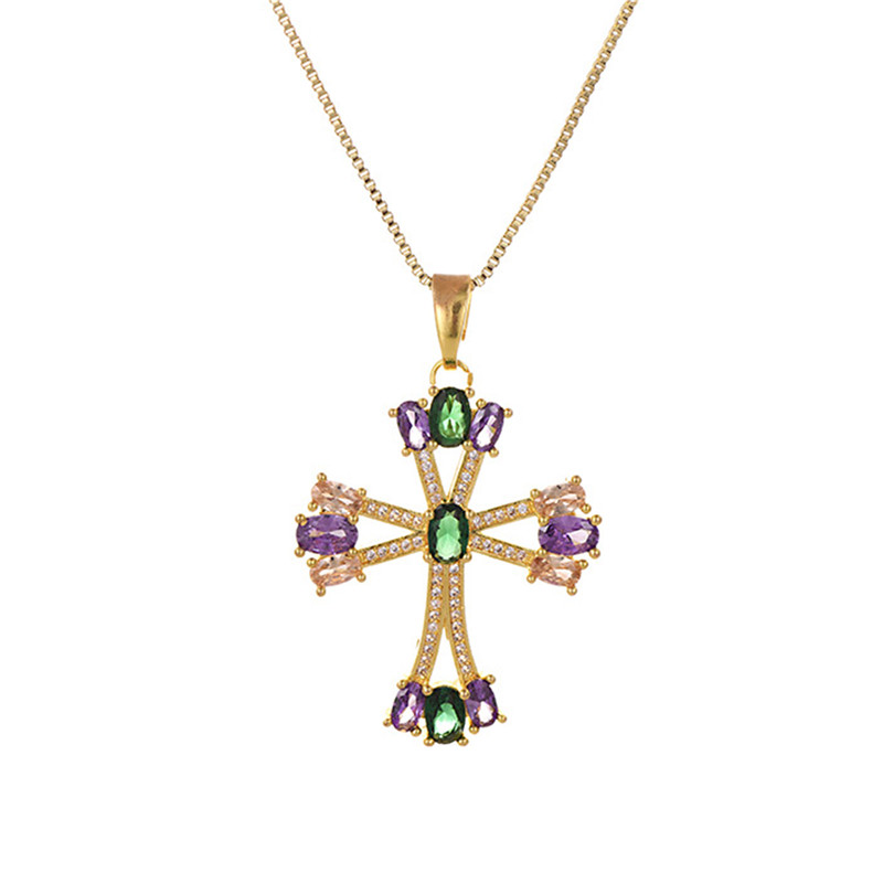 Say Hello CZ Copper Zircon Inlaid Gold Color Wide Cross Pendant Charms Necklaces for Women Vintage Jewelry Gifts Collar K4539
Say Hello CZ Copper Zircon Inlaid Gold Color Wide Cross Pendant Charms Necklaces for Women Vintage Jewelry Gifts Collar K4539