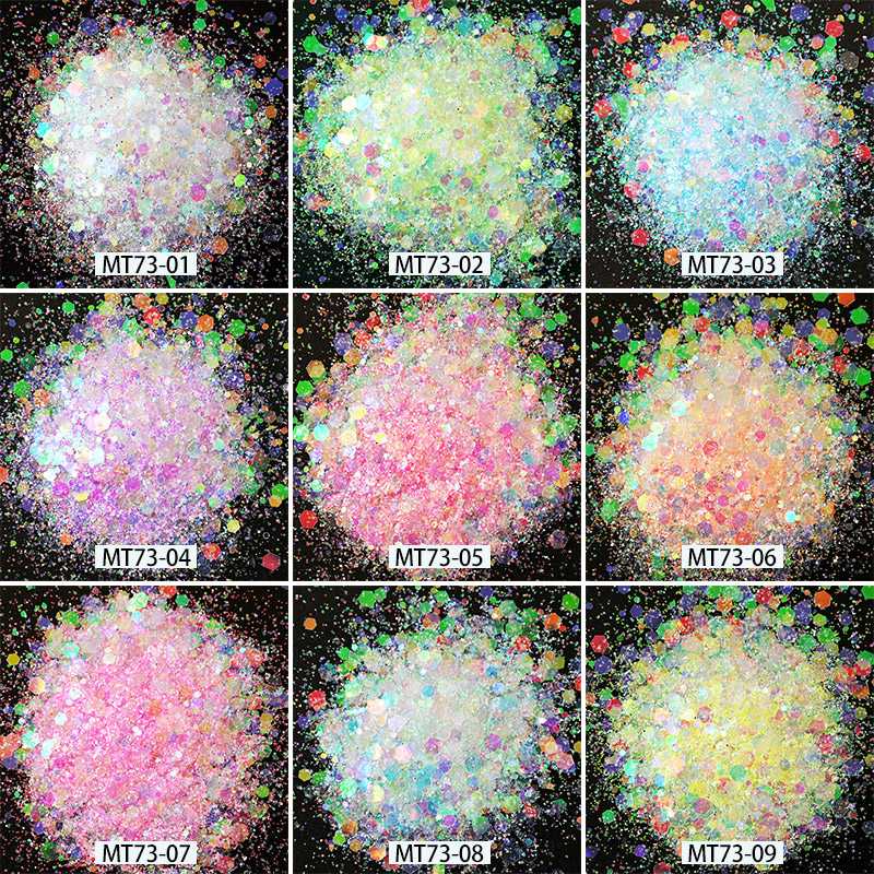 50g/bag 3D Mermaid Hexagon Glitter Sequins Nail Art Mixed Color Holographic Flakes For UV Polish Accessory Manicure 3D Tips BZY1
50g/bag 3D Mermaid Hexagon Glitter Sequins Nail Art Mixed Color Holographic Flakes For UV Polish Accessory Manicure 3D Tips BZY1
