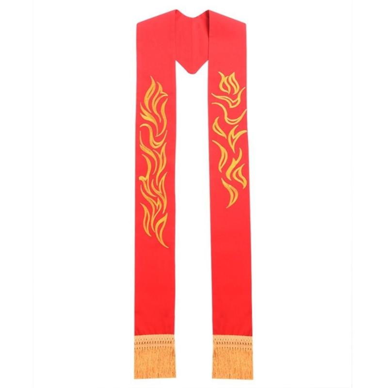 Orthodox Red Clergy Priest Scarf Exquisite Embroidered Stole with Golden Tassels
Orthodox Red Clergy Priest Scarf Exquisite Embroidered Stole with Golden Tassels