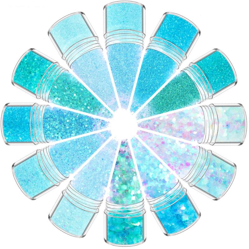 Blue Series Nail Glitter Powder Sequins Mermaid Gradient Ultra-fine Sequin for Spangles Polish Manicure Nail Art Decoration 10ml
Blue Series Nail Glitter Powder Sequins Mermaid Gradient Ultra-fine Sequin for Spangles Polish Manicure Nail Art Decoration 10ml