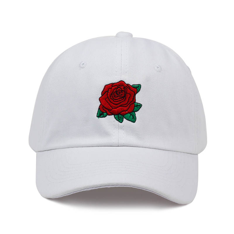 Ball Caps 2021 Red Rose Flower Baseball Cap Women Snapback With Dad Hat Female Hip Hop Sun Summer Brand Hats Wholesale