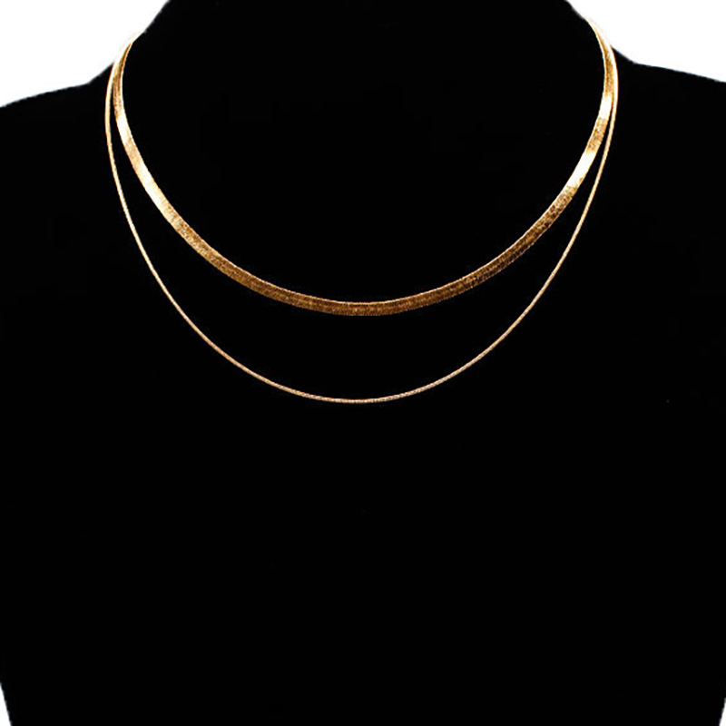 Simple Multilayer Snake Chain Chokers Necklaces for Women Fashion Classic Gold Color Exquisite Party Elegant Necklace Jewelry
Simple Multilayer Snake Chain Chokers Necklaces for Women Fashion Classic Gold Color Exquisite Party Elegant Necklace Jewelry